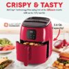 DASH Tasti-Crisp™ Digital Air Fryer with AirCrisp Technology, Custom Presets, Temperature Control, and Auto Shut Off Feature, 2.6 Quart - Red DASH Tasti-Crisp™ Digital Air Fryer with AirCrisp Technology, Custom Presets, Temperature Control, and Auto Shut Off Feature, 2.6 Quart - Red
