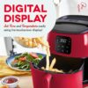DASH Tasti-Crisp™ Digital Air Fryer with AirCrisp Technology, Custom Presets, Temperature Control, and Auto Shut Off Feature, 2.6 Quart - Red DASH Tasti-Crisp™ Digital Air Fryer with AirCrisp Technology, Custom Presets, Temperature Control, and Auto Shut Off Feature, 2.6 Quart - Red