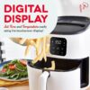 DASH Tasti-Crisp™ Digital Air Fryer with AirCrisp Technology, Custom Presets, Temperature Control, and Auto Shut Off Feature, 2.6 Quart - White DASH Tasti-Crisp™ Digital Air Fryer with AirCrisp Technology, Custom Presets, Temperature Control, and Auto Shut Off Feature, 2.6 Quart - White