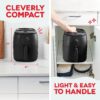 DASH Tasti-Crisp™ Electric Air Fryer Oven Cooker with Temperature Control, Non-Stick Fry Basket, Recipe Guide + Auto Shut Off Feature, 1000-Watt, 2.6Qt, Black