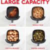 DASH Tasti-Crisp™ Electric Air Fryer Oven Cooker with Temperature Control, Non-Stick Fry Basket, Recipe Guide + Auto Shut Off Feature, 1000-Watt, 2.6Qt, Grey DASH Tasti-Crisp™ Electric Air Fryer Oven Cooker with Temperature Control, Non-Stick Fry Basket, Recipe Guide + Auto Shut Off Feature, 1000-Watt, 2.6Qt, Grey