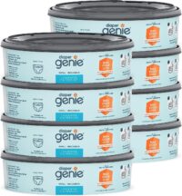 Diaper Genie Bags Refills 270 Count (Pack of 8) with Max Odor Lock, Holds Up to 2160 Newborn Diapers