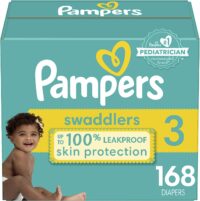Diapers Size 3, 168 Count - Pampers Swaddlers Disposable Baby Diapers (Packaging & Prints May Vary)