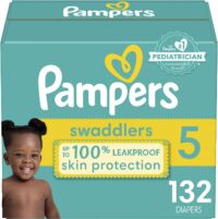 Diapers Size 5, 132 Count - Pampers Swaddlers Disposable Baby Diapers (Packaging & Prints May Vary)