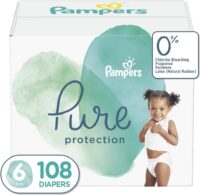 Diapers Size 6, 108 Count - Pampers Pure Protection Disposable Baby Diapers, Hypoallergenic and Unscented Protection