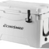 EchoSmile 30 Quart Rotomolded Cooler, 5 Days Protale Ice Cooler, Ice Chest Suit for BBQ, Camping, Pincnic, and Other Outdoor Activities, White1