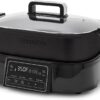 GreenPan 6.5QT Multi-Cooker Skillet Grill & Slow Cooker, 8-in-1 Presets to Saute,Steam, Grill, Stew,Slow Cook, Matte Black
