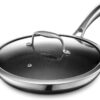 HexClad 10 Inch Frying Pan and Lid with Stay Cool Handles, Dishwasher and Oven Safe