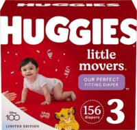 Huggies Little Movers Baby Diapers, Size 3 (16-28 lbs), 156 Ct