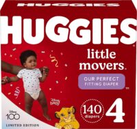 Huggies Little Movers Baby Diapers, Size 4 (22-37 lbs), 140 Ct- 70 Count(Pack of 2)
