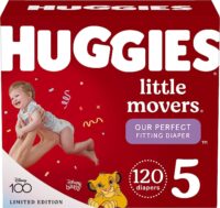 Huggies Little Movers Baby Diapers, Size 5 (27+ lbs), 120 Ct