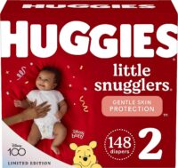 Huggies Little Snugglers Baby Diapers, Size 2 (12-18 lbs), 148 Ct