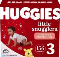 Huggies Little Snugglers Baby Diapers, Size 3 (16-28 lbs), 156 Ct