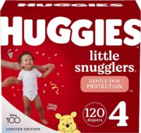 Huggies Little Snugglers Baby Diapers, Size 4 (22-37 lbs), 120 Ct