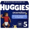 Huggies Overnites Nighttime Baby Diapers, Size 5 (27+ lbs), 88 Ct