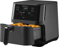 Chefman TurboTouch Air Fryer, One-Touch Digital Control, Shake Reminder, 5  qt, Stainless Steel