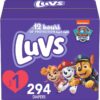Luvs Pro Level Leak Protection Diapers Size 1 294 Count Economy Pack, Packaging May Vary