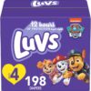 Luvs Pro Level Leak Protection Diapers Size 4 198 Count Economy Pack, Packaging May Vary