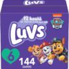 Luvs Pro Level Leak Protection Diapers Size 6 144 Count Economy Pack, Packaging May Vary