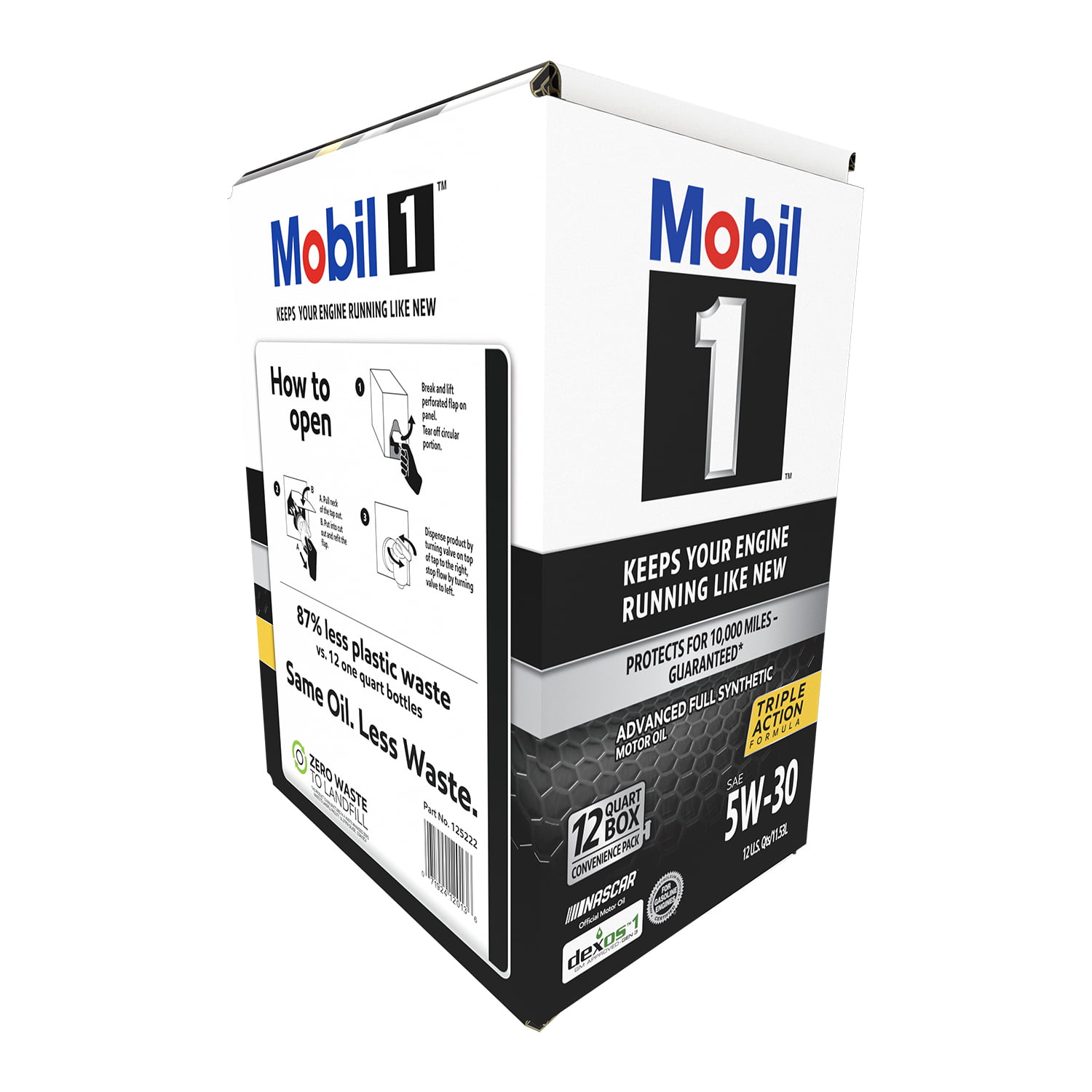 Mobil 1 Advanced Full Synthetic Motor Oil 5W-30, 12 qt Bag in Box –