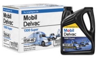 Mobil Delvac 1300 Super Heavy Duty Synthetic Blend Diesel Engine Oil 15W-40, 1 Gal (4 pack)