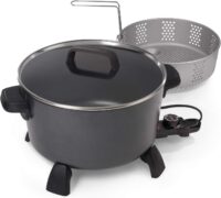 National Presto Presto 06009 10-quart Kitchen Kettle XL steamer Multi-Cooker, Black