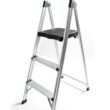 Rubbermaid RM-AUL3G 3-Step Ultra-Light Aluminum Stool with Plastic Top Step, 225 lb Capacity, Silver Finish