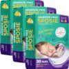 Sposie Diaper Booster Pads - Diaper Pads Inserts Overnight, Cloth Diaper Inserts and Overnight Diapers Size 4-6