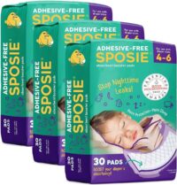 Sposie Diaper Booster Pads - Diaper Pads Inserts Overnight, Cloth Diaper Inserts and Overnight Diapers Size 4-6