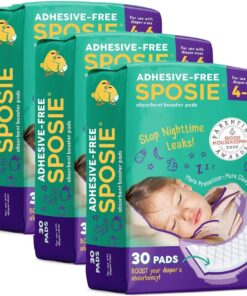 Sposie Diaper Booster Pads - Diaper Pads Inserts Overnight, Cloth Diaper Inserts and Overnight Diapers Size 4-6