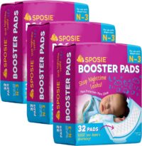 Sposie Diaper Booster Pads - Diaper Pads Inserts Overnight, Cloth Diaper Inserts and Overnight Diapers Size N-3