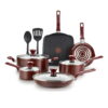 T-fal Easy Care, Cookware Set, 12PC set RED