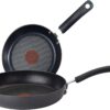 T-fal Ultimate Hard Anodized Nonstick Fry Pan Set 10, 12 Inch Cookware, Pots and Pans, Dishwasher Safe Grey