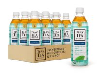 Teas' Tea Unsweetened Mint Green Tea 16.9 Ounce (Pack of 12) Organic, Sugar Free, Zero calorie