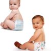 The Honest Company Clean Conscious Diapers | Plant-Based, Sustainable | Dots & Dashes + Multi-Colored Giraffes | Super Club Box, Size 1 (8-14 lbs), 160 Count