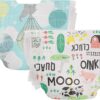 The Honest Company Clean Conscious Diapers | Plant-Based, Sustainable | Above It All + Barnyard Babies | Super Club Box, Size 1 (8-14 lbs), 160 Count