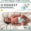 The Honest Company Clean Conscious Diapers, Plant-Based, Sustainable, Size 1 (8-14 lbs), 160 Count