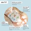The Honest Company Clean Conscious Diapers | Plant-Based, Sustainable | Above It All + Barnyard Babies | Super Club Box, Size 1 (8-14 lbs), 160 Count