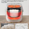 Toshiba Small Rice Cooker 3 Cup Uncooked – LCD Display with 8 Cooking Functions, Fuzzy Logic Technology, 24-Hr Delay Timer and Auto Keep Warm, Non-Stick Inner Pot, White