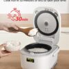 Toshiba Small Rice Cooker 3 Cup Uncooked – LCD Display with 8 Cooking Functions, Fuzzy Logic Technology, 24-Hr Delay Timer and Auto Keep Warm, Non-Stick Inner Pot, White