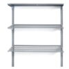 Triton Products® Heavy-Duty 3 Tier Wire Shelf, Grey, 375 lb. Capacity