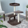 Two by Two Ficus 34.6-inch Cat Tree, Tower, Scratching Post & Bed with Three Platforms