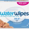 WaterWipes Plastic-Free Original Baby Wipes, 99.9% Water Based Wipes, Unscented & Hypoallergenic for Sensitive Skin, 720 Count (12 packs)