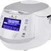 Yum Asia Sakura Rice Cooker with Ceramic Bowl and Advanced Fuzzy Logic (8 Cup, 1.5 Litre) 6 Rice Cook Functions, (White and Siver)