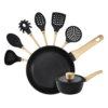 MasterChef 9 Piece Cookware Set, Sauce Pan with Lid Frying Pan and Utensils