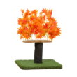 On2Pets 2ft Interchangeable Leaves Cat Activity Tree, Indoor Cat Tower, Comfy Cat Condo with Scratching Pads, Orange Blaze