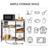 SmileMart Vintage Kitchen Island Baker's Rack Storage with Power Outlet Utility, Gray SmileMart Vintage Kitchen Island Baker's Rack Storage with Power Outlet Utility, Gray