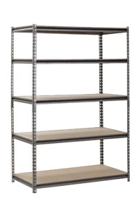 Muscle Rack 5-Shelf Steel Shelving Silver-Vein 18 D x 48 W x 72