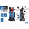 AR Blue Clean BC390HSS Universal Motor, 2300 PSI, Cold Water, Electric Pressure Washer, with Up to 1.7 GPM, BC390HSS