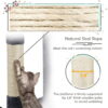 SMILE MART Multilevel Cat Tree Basket Condo Scratching Posts, Dark Gray